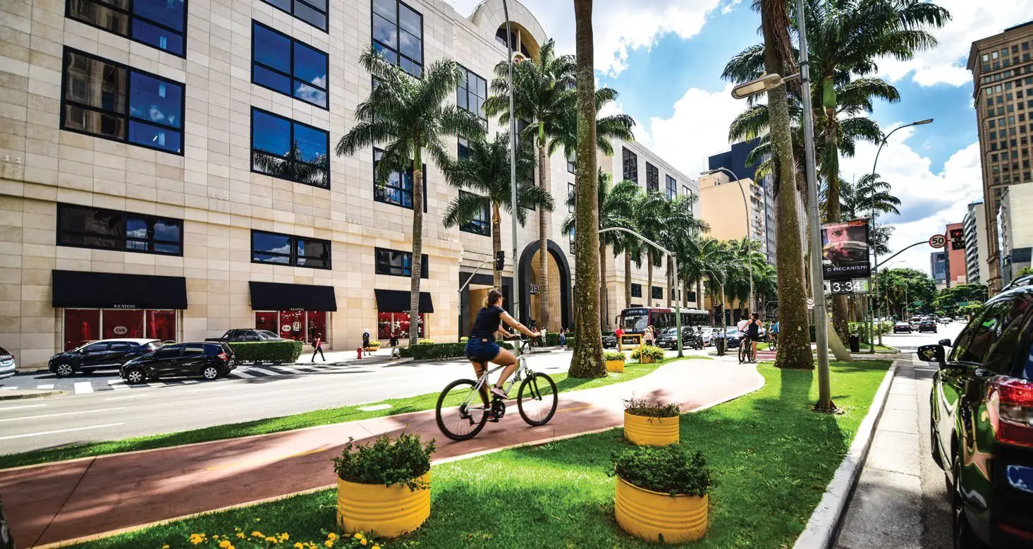 Shopping Iguatemi e a ciclovia da Faria Lima (foto real) do 177 Jerônimo, no Itaim Bibi